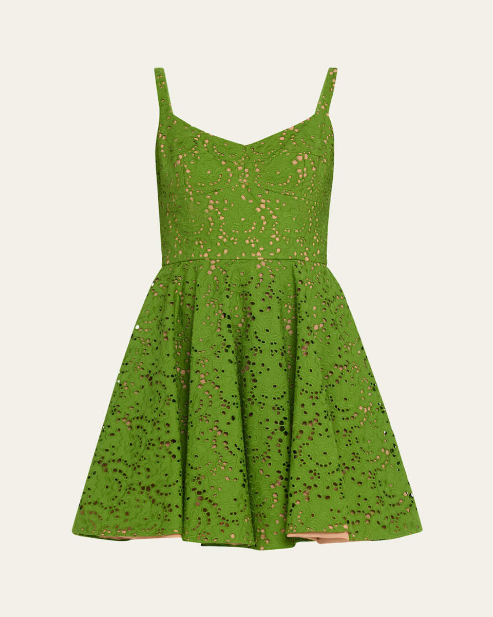 Broderie Anglaise Bustier Mini Dress